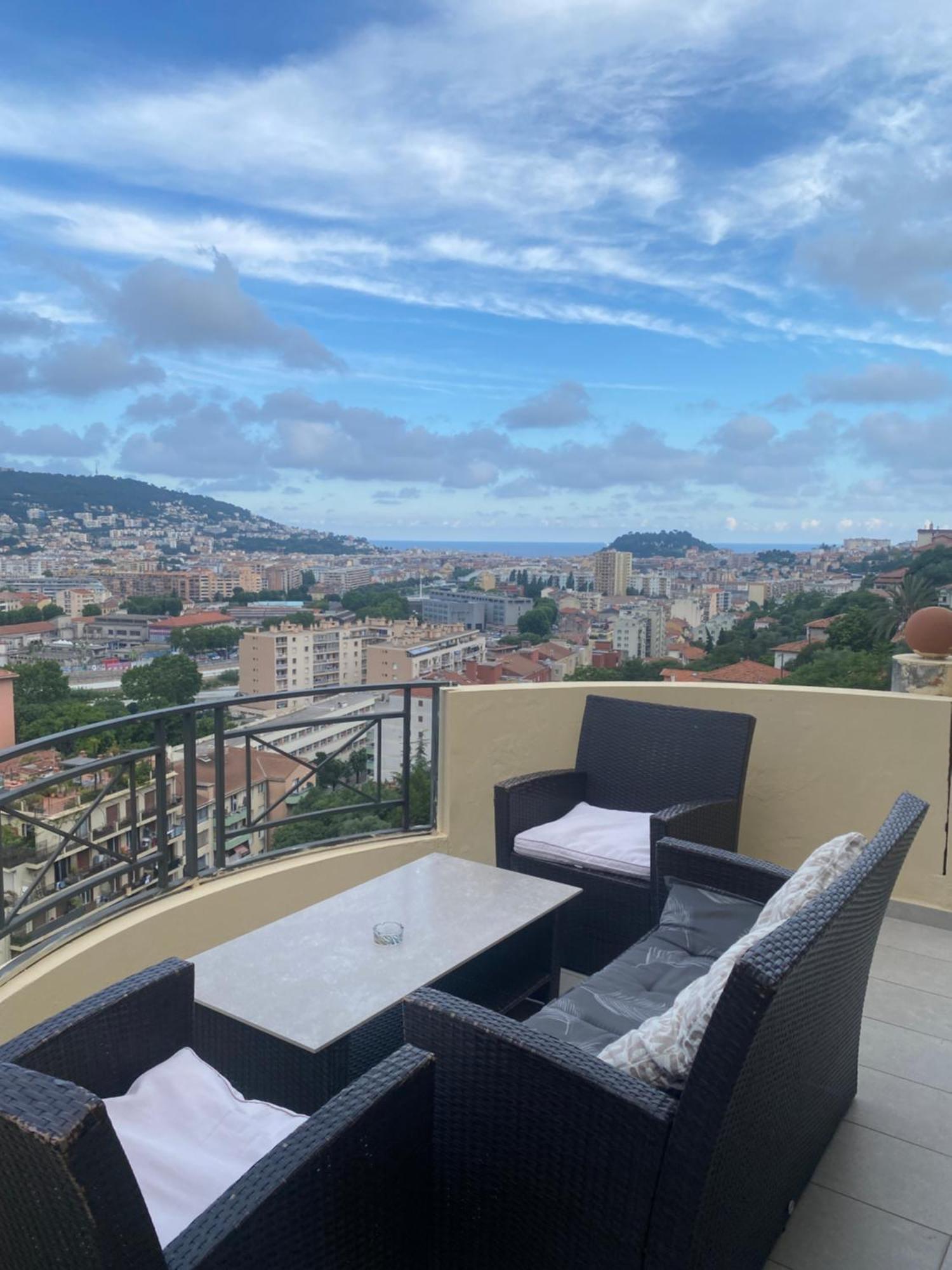 Appartement-Nice 01 Vue Mer - Panoramique Wifi-Parking Esterno foto