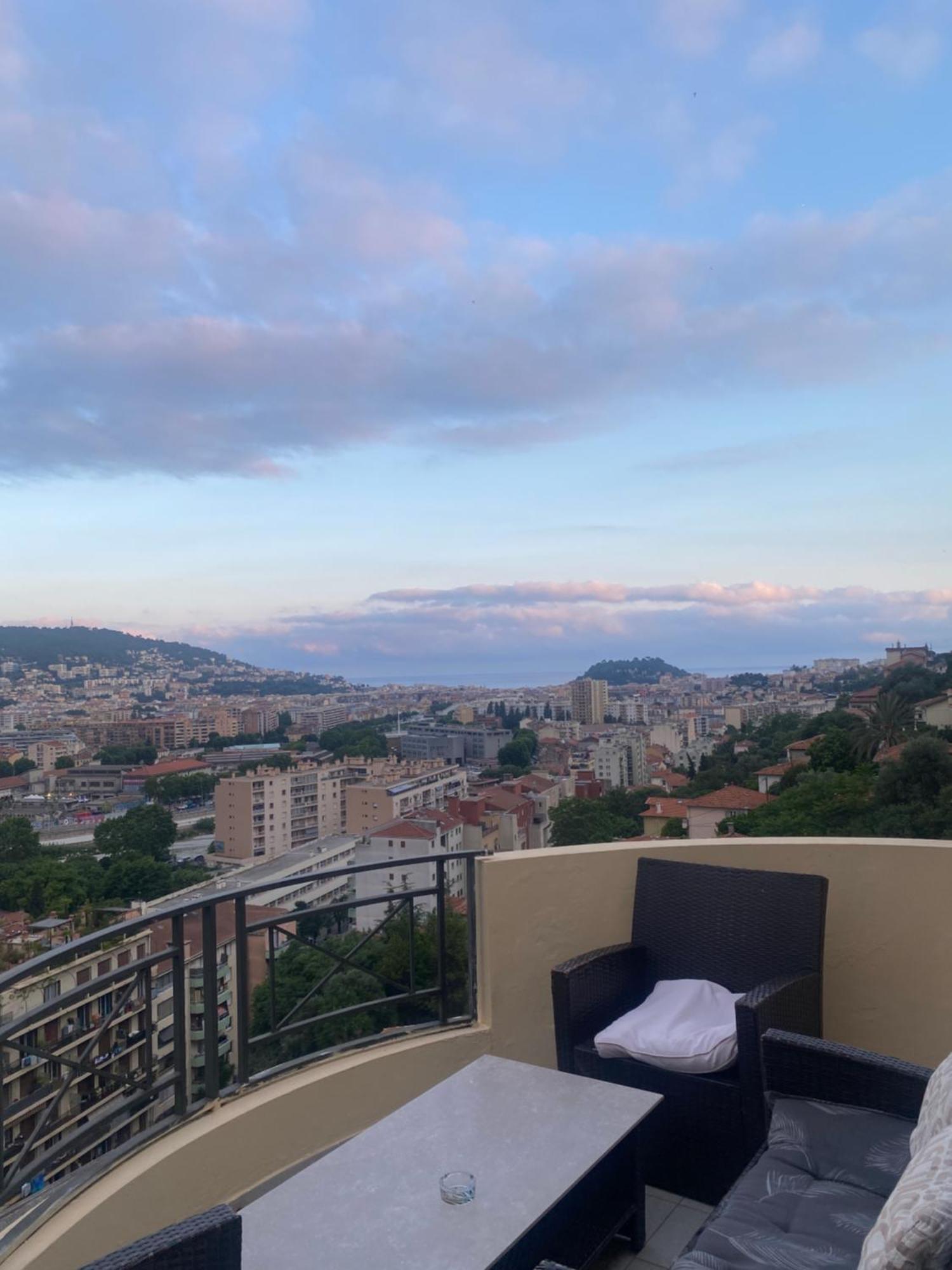 Appartement-Nice 01 Vue Mer - Panoramique Wifi-Parking Esterno foto